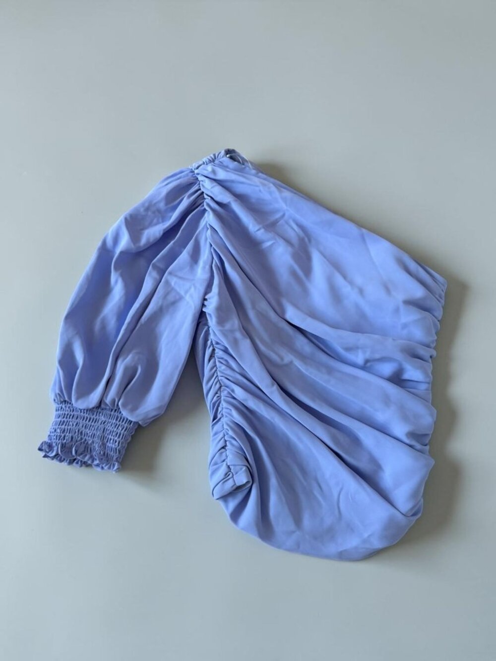 AMANDA UPRICHARD Lavender Purple One Shoulder Ruched Top Size XS